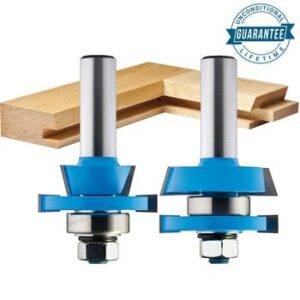 Rockler 2-Pc. Rail and Stile Shaker Cutter Router Bit Set - 1/2" Shank